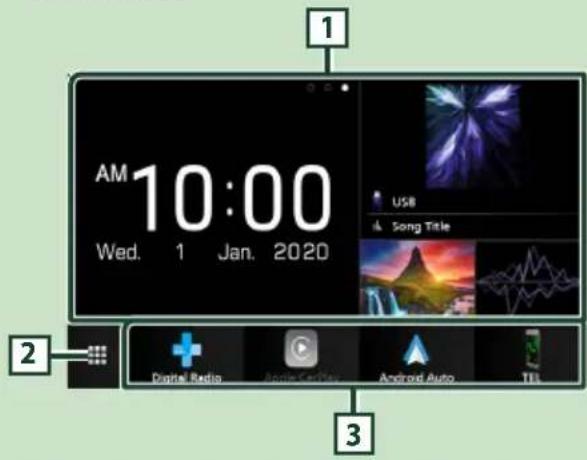 1 AM 10:00 Wed. 1 Jan. 2020 2 Digital Media 3 Android Auto TFL