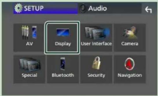 SETUP Audio AV Display User Interface Camera Special Bluetooth Security Navigation