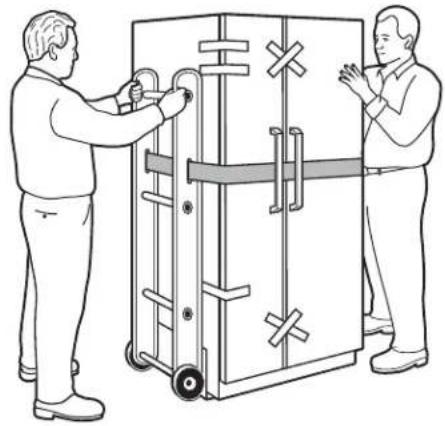 Crosley XSS25GSHSS - ① CÓMO CARGAR EL REFRIGERADOR EN UNA CARRETILLA DE MANO - 1