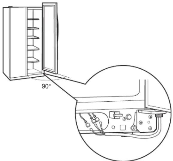Crosley XSS25GSHSS - REMUEVA LA PUERTA DEL REFRIGERADOR (Cont.) - 1