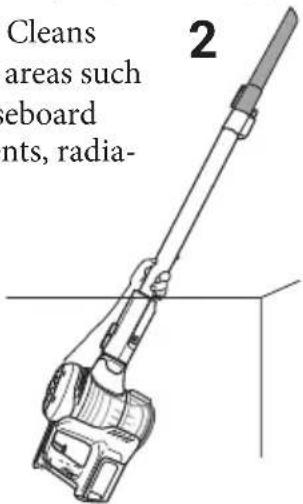 Cleans areas such zeboard nts, radia- 2