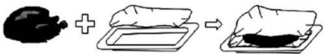 Diagram illustrating the addition of a mouse to a sandwich, showing the resulting sandwich with an added piece and the resulting sandwich.