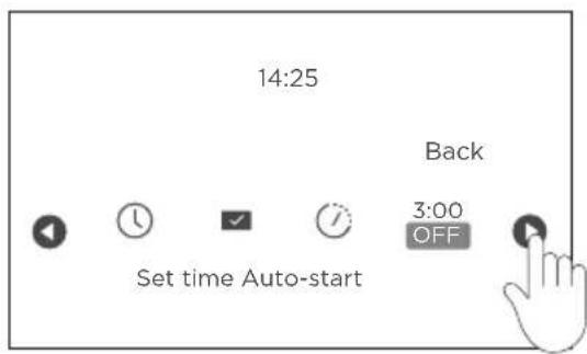 14:25 Back 3:00 OFF Set time Auto-start