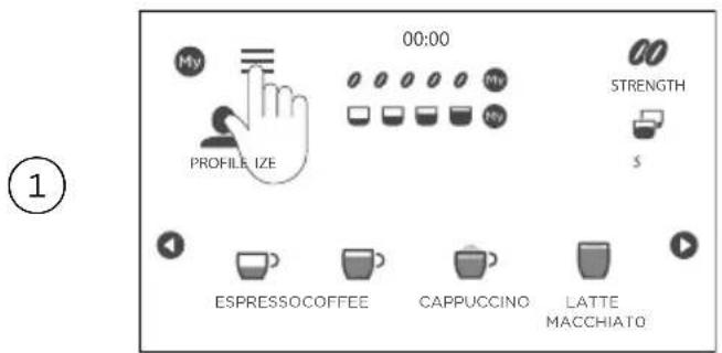00:00 Profile IZE STRENGTH ESPESSOCOFFEE CAPPUCCINO LATTE MACCHIATO