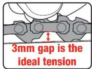 3mm gap is the ideal tension