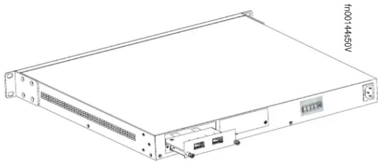DELL Force10 S25-01-GE-24P - Inserting Optional Modules (10-Gigabit or Stacking) - 1
