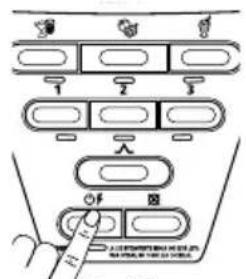 Diagram showing a multi-level device layout with labeled components and a hand pointing to a button or connector.