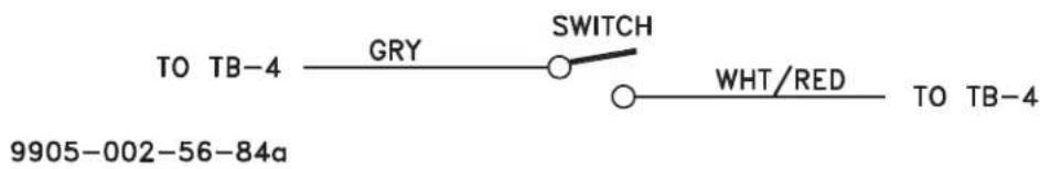 TO TB-4 GRY SWITCH WHT/RED TO TB-4 9905-002-56-84a