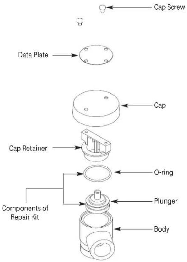 Cap Screw Data Plate Cap Cap Retainer O-ring Plunger Body Components of Repair Kit