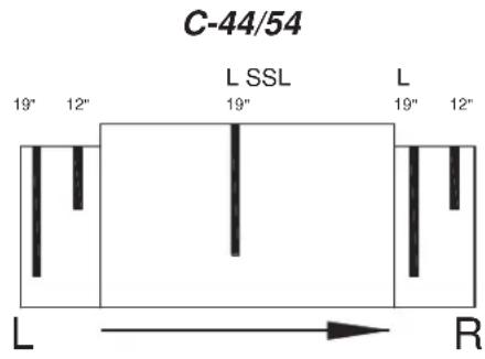 C-44/54 19" 12" L SSL L 19" 12" L R