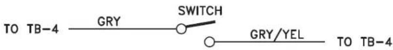 TO TB-4 GRY SWITCH GRY/YEL TO TB-4