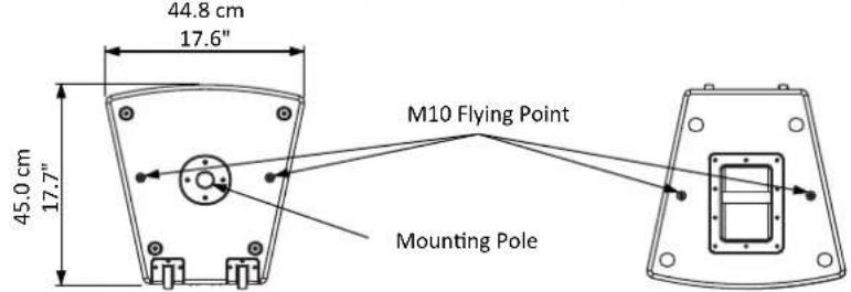 44.8 cm 17.6" 45.0 cm 17.7" M10 Flying Point Mounting Pole