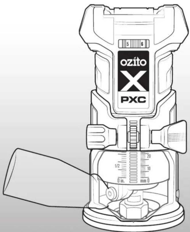 5 6 ozito X PXC 20 1/2 10 0 in. mm 0