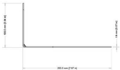 100.0 mm [3.94 in] 260.0 mm [7.87 in] 19 mm [0.07 in]