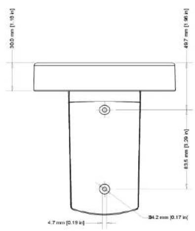 30.0 mm [1.19 in] 49.7 mm [1.96 in] 83.5 mm [3.20 in] 4.7 mm [0.19 in] 34.2 mm [0.17 in]