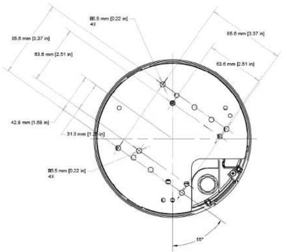 85.6 mm [3.37 in] 83.0 mm [2.51 in] 42.8 mm [1.68 in] 31.8 mm [1.29 in] 85.5 mm [0.22 in] 4X 85.5 mm [0.22 in] 4X 85.6 mm [3.37 in] 83.0 mm [2.51 in] 85.6 mm [0.22 in] 10°