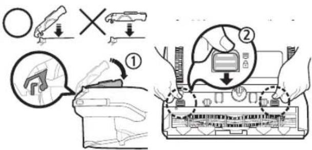 Diagram illustrating a mechanical assembly process with labeled steps and component diagrams