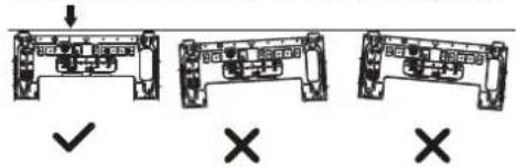 Diagram showing three stages of a mechanical or electrical component with check and cross symbols indicating status or failure.