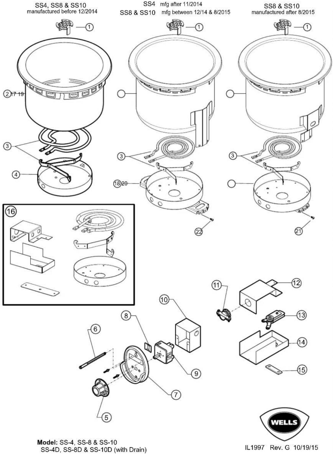 Wells SS10D - EXPLODED VIEW & PARTS LIST - 1