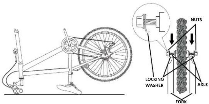 NUTS LOCKING WASHER AXLE FORK