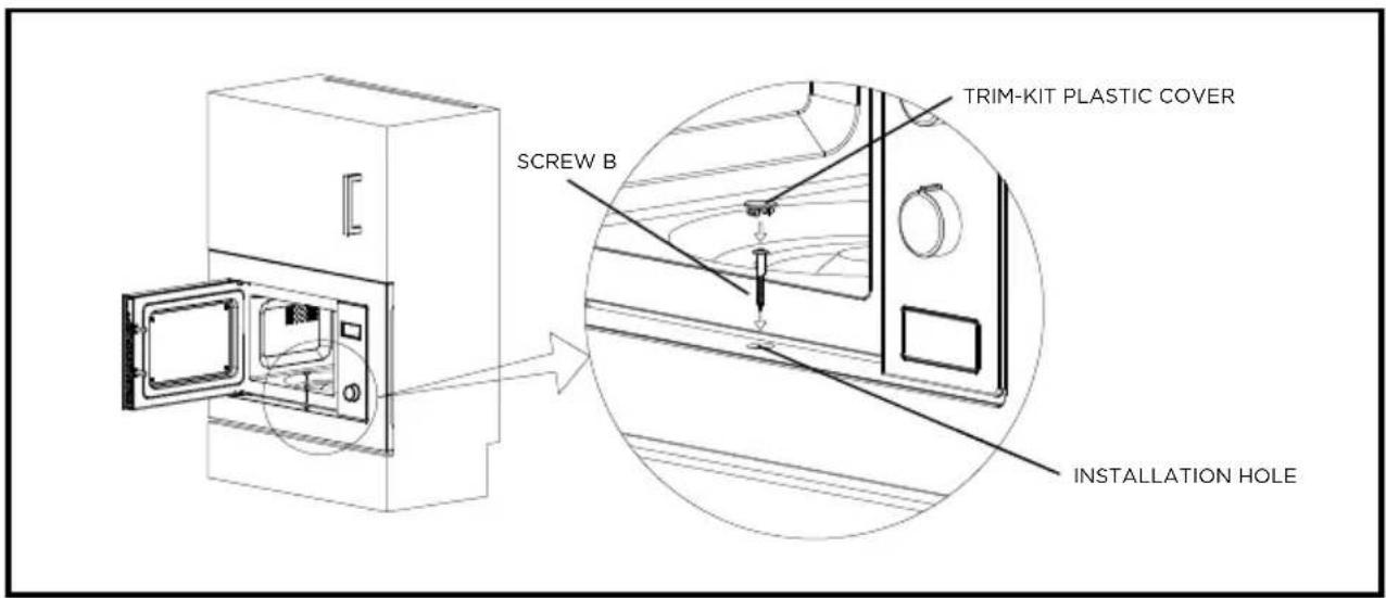 SCREW B TRIM-KIT PLASTIC COVER INSTALLATION HOLE