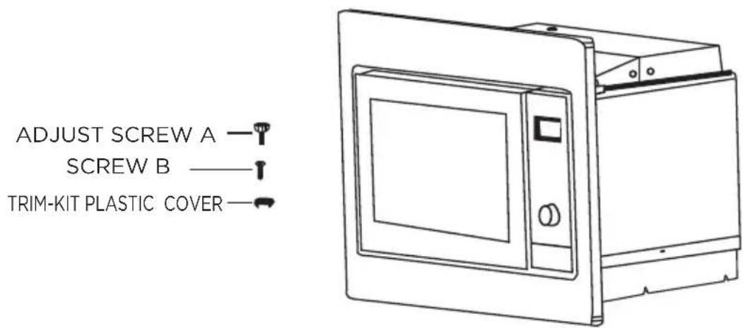 ADJUST SCREW A — SCREW B — TRIM-KIT PLASTIC COVER —