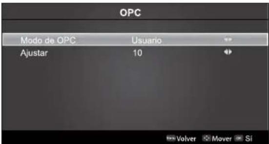 OPC Modo de OPC Usuario Ajustar 10