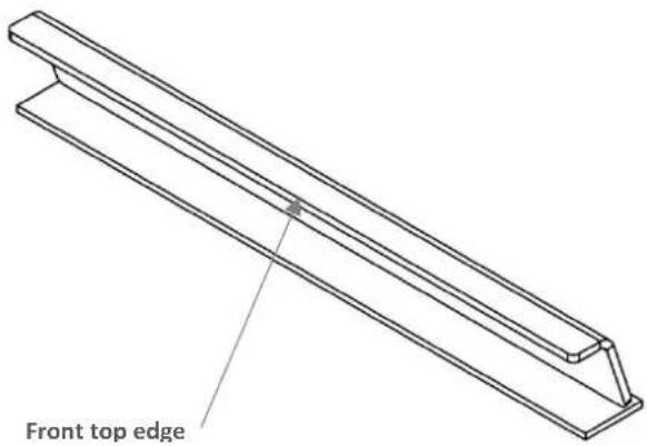 Front top edge