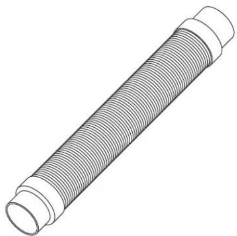 Isometric illustration of a threaded pipe fitting (no text or symbols)