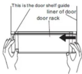 This is the door shelf guide liner of door door rack