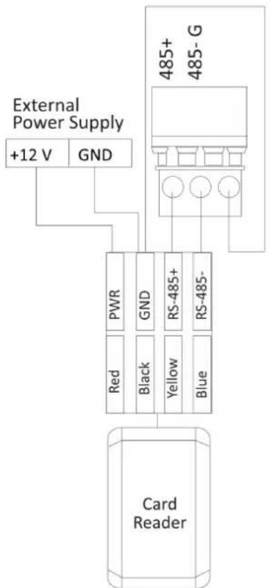 Hikvision DS-K2811 - RS-485 Card Reader Wiring - 1