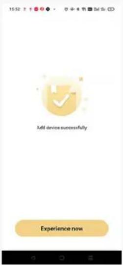 15:32 Add device successfully Experience now