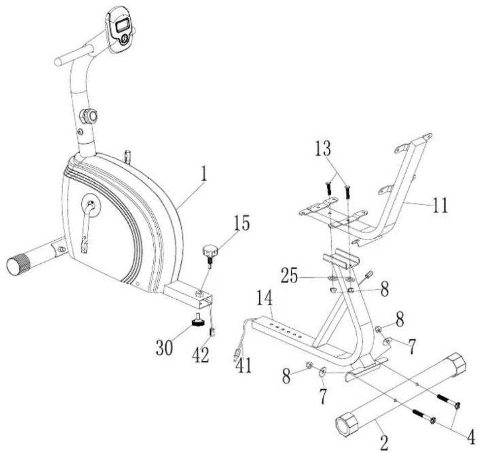 York Fitness Performance Recumbent Bike YRK53116A - STEP 4 - 1
