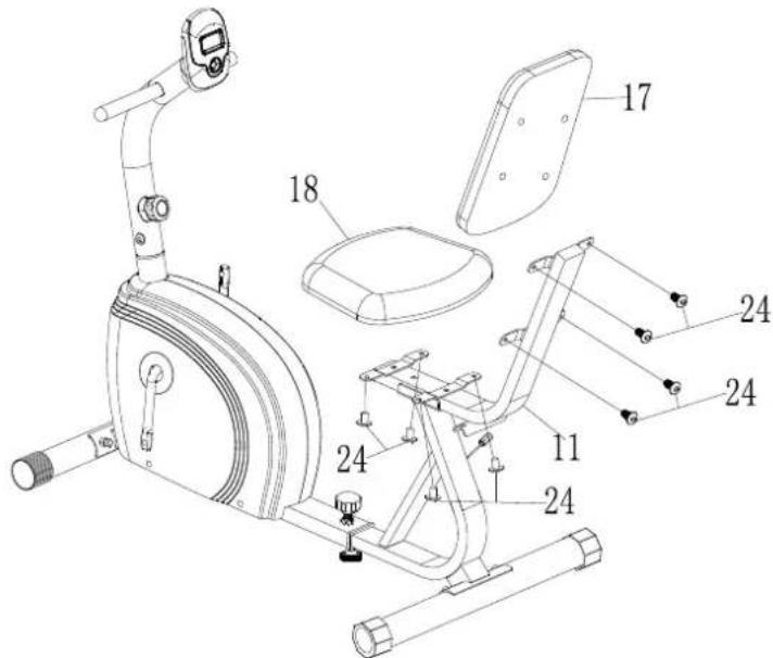 York Fitness Performance Recumbent Bike YRK53116A - STEP 5 - 1