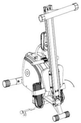 York Fitness Performance Rower YRK56037A - Note: Before insert ball pin #35 to fold the trainer, - 1