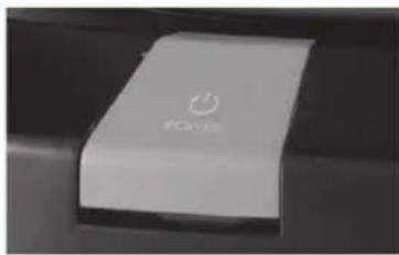Close-up of a white USB drive with 'POWER' branding on the button (no additional text or symbols visible)
