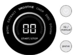 BOWL EXTRACT SMOOTHIE CHOP DISC DOUGH START/STOP IQ / manual pulse