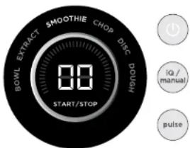 BOWL EXTRACT SMOOTHIE CHOP DISC DOUGH START/STOP IQ / manual pulse