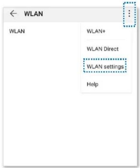 WLAN WLAN WLAN+ WLAN Direct WLAN settings Help