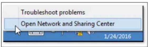 Troubleshoot problems Open Network and Sharing Center 1/24/2016