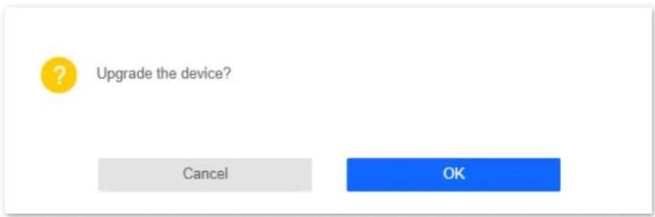 Upgrade the device? Cancel OK