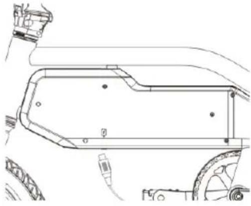 Technical line drawing of a vehicle chassis frame with no visible text or symbols