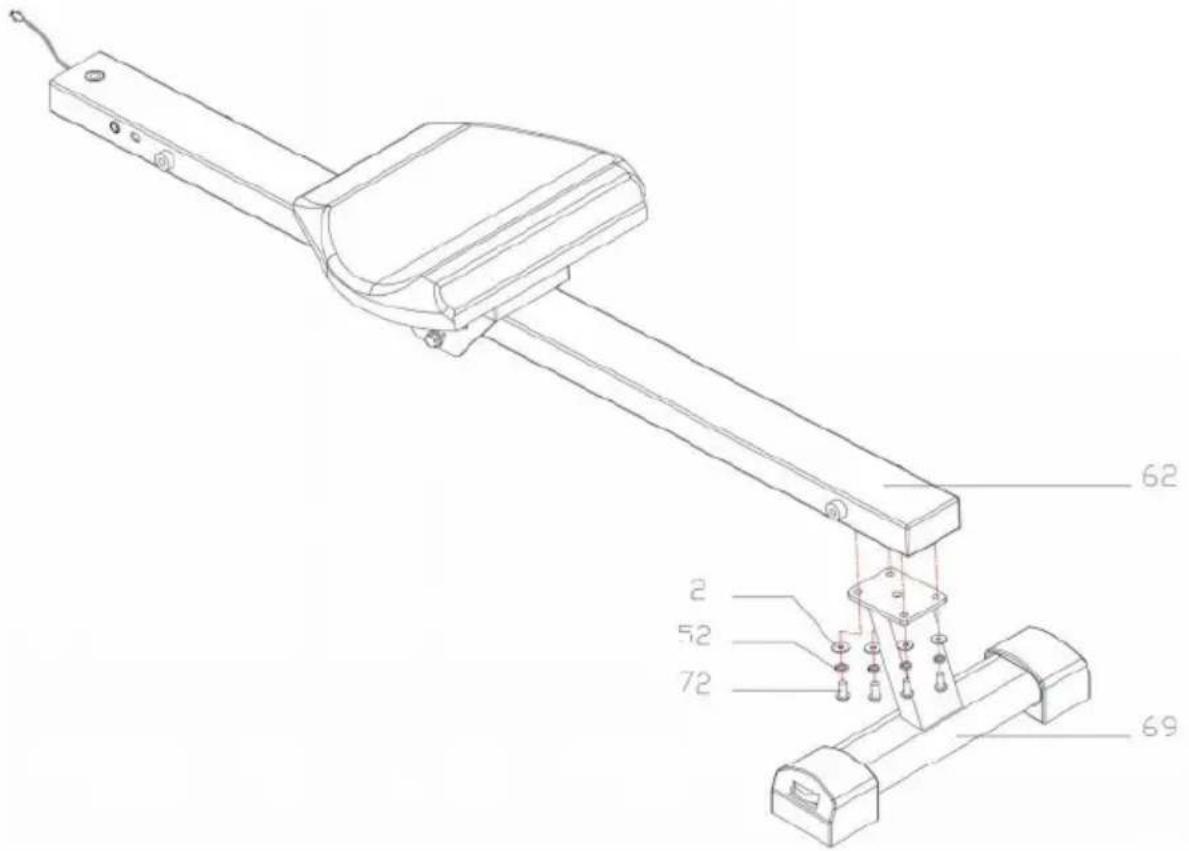 Technical diagram of a mechanical device with labeled parts and numbered annotations