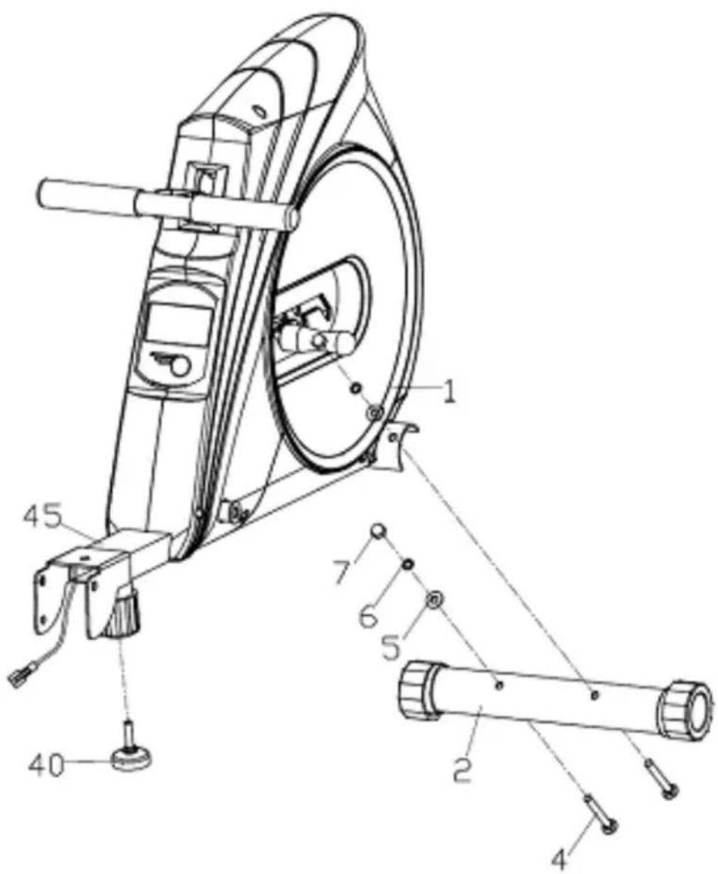Technical diagram of a mechanical device with numbered parts, likely an optical or measurement device.