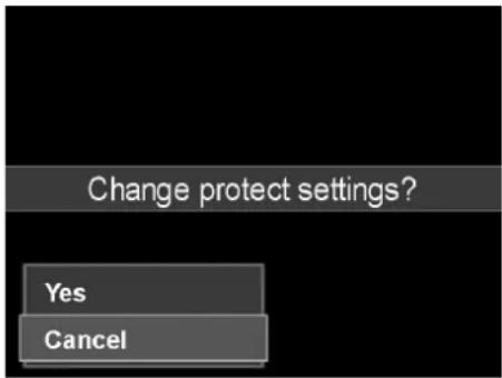 Change protect settings? Yes Cancel