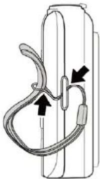 Diagram of a medical device with attached tubing and arrows indicating movement or force (no text or symbols)