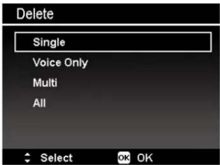 Delete Single Voice Only Multi All Select OK OK