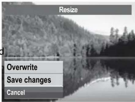 Resize Overwrite Save changes Cancel