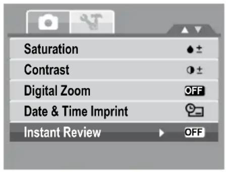 Saturation Contrast Digital Zoom Date & Time Imprint Instant Review