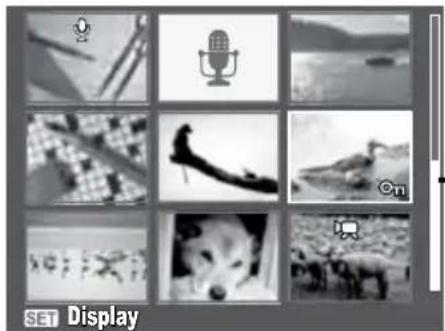 Grid of black-and-white photo grid thumbnails showing various objects and scenes (no text or symbols)